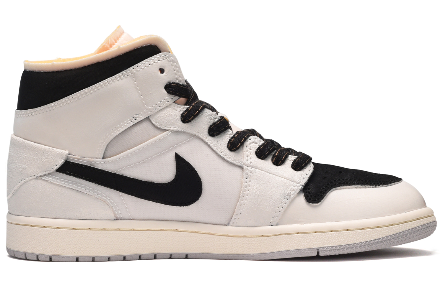 Order [Kasut Khusus] Air Jordan 1 Mid 'Hitam Kelabu Industri' DM9652-100(TeamE-男款金属心黑灰)