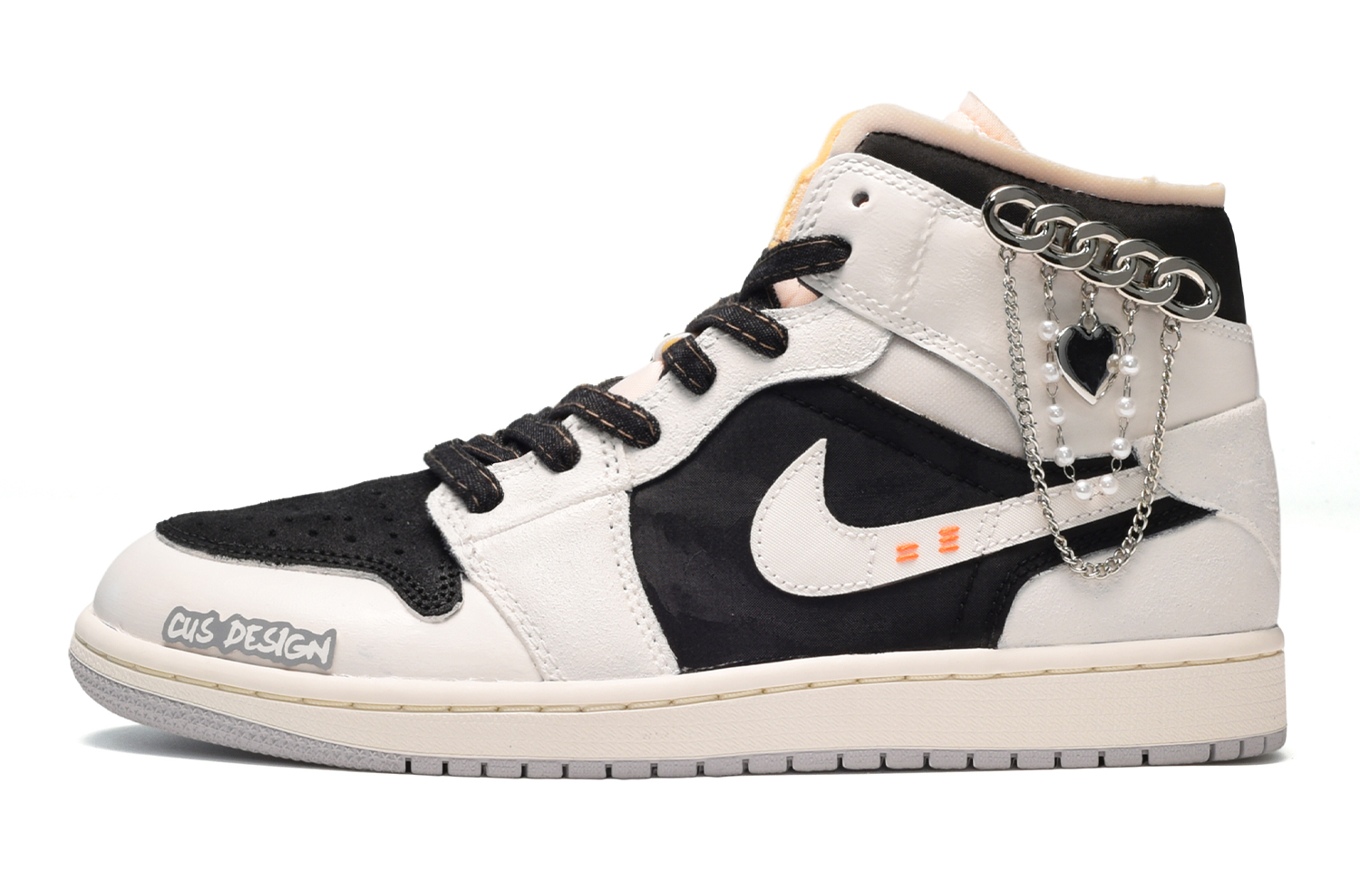 Buy 【訂製球鞋】 Jordan Air Jordan 1 工業風 金屬心 中筒 復古籃球鞋 GS 黑灰