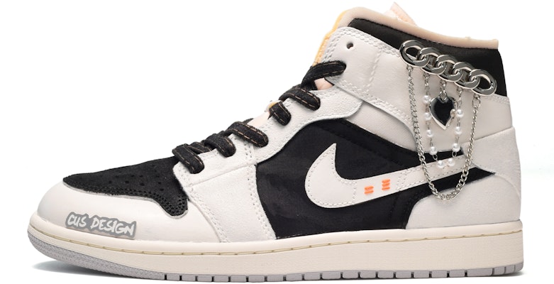 【訂製球鞋】 Jordan Air Jordan 1 工業風 金屬心 中筒 復古籃球鞋 GS 黑灰 Buy 【訂製球鞋】 Jordan Air Jordan 1 工業風 金屬心 中筒 復古籃球鞋 GS 黑灰