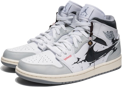 에어 조던 1 미드 '잉크 브러쉬 그레이-화이트' (커스텀) 554724-135(Team22-七夕水墨双勾A-BOX) Lookbook 에어 조던 1 미드 '잉크 브러쉬 그레이-화이트' (커스텀) 554724-135(Team22-七夕水墨双勾A-BOX)