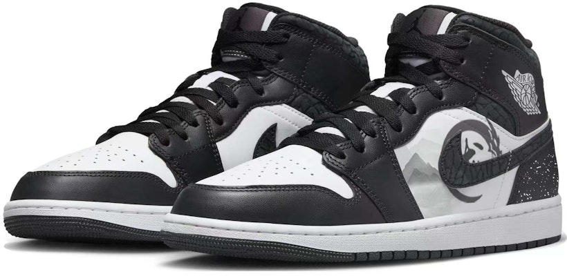 커스텀 에어 조던 1 미드 '잉크 용' (Custom 에어 조던1 미드 '잉크룡') FB9911-001(Team56-水墨龙) Lookbook 커스텀 에어 조던 1 미드 '잉크 용' (Custom 에어 조던1 미드 '잉크룡') FB9911-001(Team56-水墨龙)