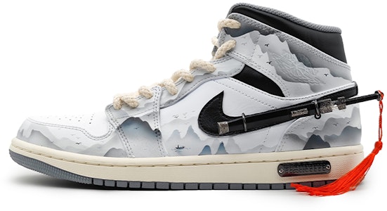 カスタムAJ1 Mid "水墨江南" (カスタム エアジョーダン1 ミッド "すいぼくこうなん") 554724-135(Team16-男款江湖孤影佩剑2.0) Buy カスタムAJ1 Mid "水墨江南" (カスタム エアジョーダン1 ミッド "すいぼくこうなん") 554724-135(Team16-男款江湖孤影佩剑2.0)