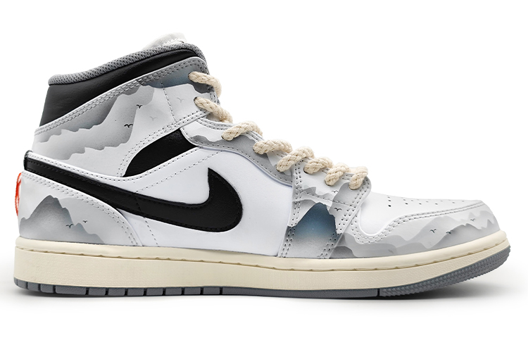 Order [定制鞋] Air Jordan 1 Mid '墨江南' 554724-135(Team16-男款江湖孤影佩剑2.0)