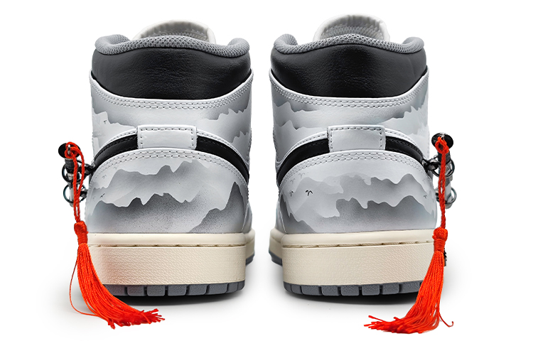 Purchase [定制鞋] Air Jordan 1 Mid '墨江南' 554724-135(Team16-男款江湖孤影佩剑2.0)