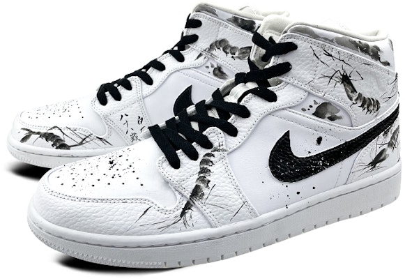 커스텀 에어 조던 1 미드 '잉크 스플래시' (Custom 에어 조던 1 미드 '잉크') 554724-126(Team叁-男款中国风水墨黑白灰) Lookbook 커스텀 에어 조던 1 미드 '잉크 스플래시' (Custom 에어 조던 1 미드 '잉크') 554724-126(Team叁-男款中国风水墨黑白灰)