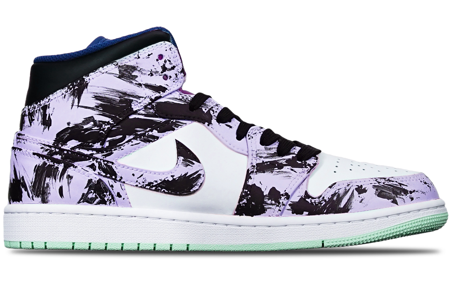 Comprar [Custom Shoes] Air Jordan Mid 'Ink Wash Blue Mint