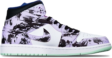 【客製球鞋】Jordan Air Jordan 1 Mid 藍薄荷 中國潮流水墨染中國風 手繪 限量特殊鞋盒 中幫 復古籃球鞋 男款 黑白紫 Order 【客製球鞋】Jordan Air Jordan 1 Mid 藍薄荷 中國潮流水墨染中國風 手繪 限量特殊鞋盒 中幫 復古籃球鞋 男款 黑白紫