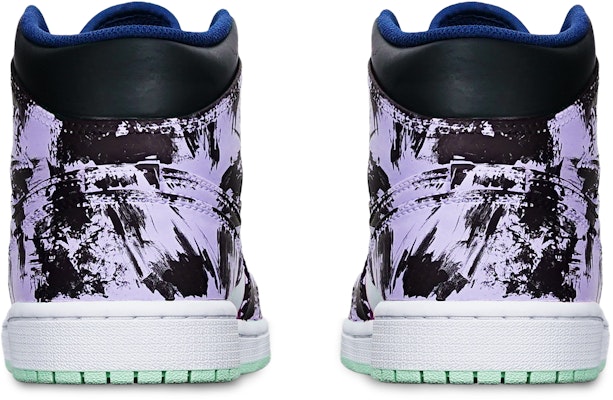 カスタムAJ1ミッド「水墨ブルーミント」 554724-413(TeamT-水墨染黑白紫S-BOX) Shop カスタムAJ1ミッド「水墨ブルーミント」 554724-413(TeamT-水墨染黑白紫S-BOX)