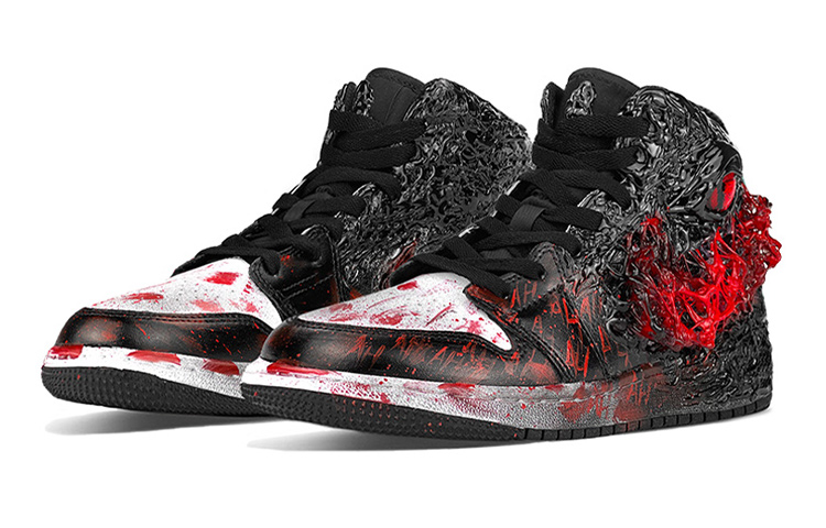 Lookbook 【定制鞋款】AJ1中帮'湖水绿 - 史蒂芬·金小丑回魂' 554725-132(TeamY-女款克苏鲁小丑回魂黑红)