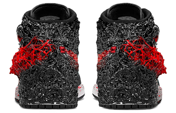 Shop 에어 조던 1 미드 '아일랜드 그린 - 공포의 대결' (50 characters) 554724-132(TeamY-男款克苏鲁小丑回魂黑红)