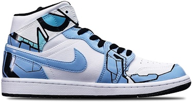 【定制球鞋】Jordan Air Jordan 1 Mid Island Green 抽象藝術 二次元機能 賽博朋克 電玩 中幫 復古籃球鞋 男款 大學藍 Order 【定制球鞋】Jordan Air Jordan 1 Mid Island Green 抽象藝術 二次元機能 賽博朋克 電玩 中幫 復古籃球鞋 男款 大學藍
