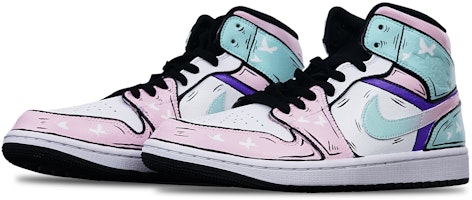 에어 조던 1 미드 '아일랜드 그린 나비' (커스텀) 554724-132(Teamone-男款蝴蝶忍粉绿粉红) Lookbook 에어 조던 1 미드 '아일랜드 그린 나비' (커스텀) 554724-132(Teamone-男款蝴蝶忍粉绿粉红)