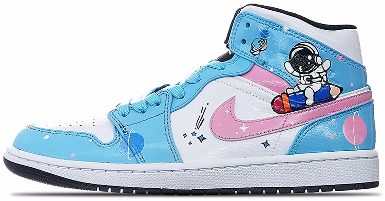 custom-shoes-air-jordan-1-mid-island-green-astronaut