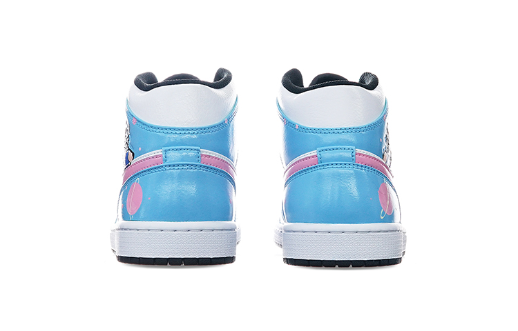 Shop [Kasut Tersuai] Air Jordan 1 Mid 'Hijau Pulau Angkasawan' 554724-132-(TeamT-宇航员北卡蓝S-BOX)