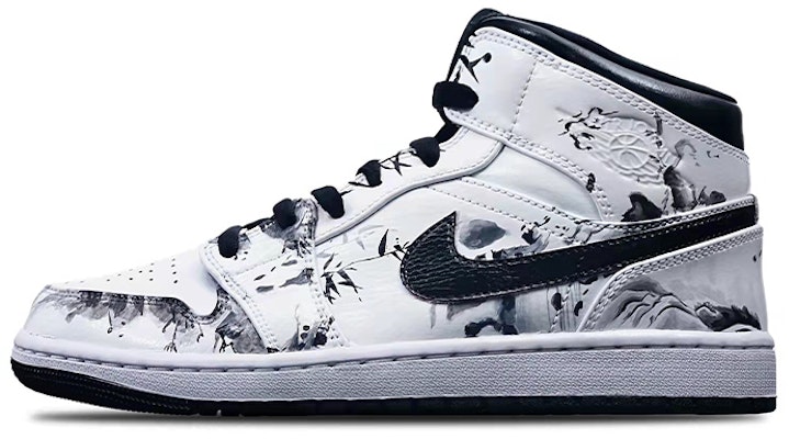 【定制鞋款】Air Jordan 1 Mid“岛屿绿竹墨” 554725-132(Teamone-女款国潮水墨竹叶Z) Buy 【定制鞋款】Air Jordan 1 Mid“岛屿绿竹墨” 554725-132(Teamone-女款国潮水墨竹叶Z)