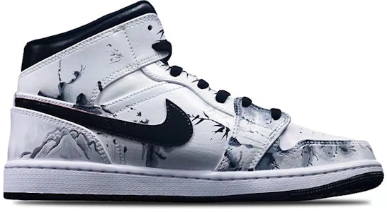 【定制鞋款】Air Jordan 1 Mid“岛屿绿竹墨” 554725-132(Teamone-女款国潮水墨竹叶Z) Order 【定制鞋款】Air Jordan 1 Mid“岛屿绿竹墨” 554725-132(Teamone-女款国潮水墨竹叶Z)