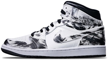 【定製球鞋】 Jordan Air Jordan 1 Mid "Island Green" 中國風水墨塗鴉 手繪噴繪國潮系列主題 中幫 復古籃球鞋 GS 黑白 Buy 【定製球鞋】 Jordan Air Jordan 1 Mid "Island Green" 中國風水墨塗鴉 手繪噴繪國潮系列主題 中幫 復古籃球鞋 GS 黑白