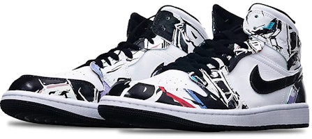 커스텀 에어 조던 1 미드 '사이버펑크' (아이랜드 그린) 554724-132(Teamone-男款赛博朋克红蓝黑) Lookbook 커스텀 에어 조던 1 미드 '사이버펑크' (아이랜드 그린) 554724-132(Teamone-男款赛博朋克红蓝黑)