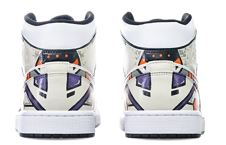 Shop [Zapatillas Personalizadas] Air Jordan 1 Mid 'Verde Isla Cyberpunk' 554725-132(TeamT-女款电玩主题米黄橙白)