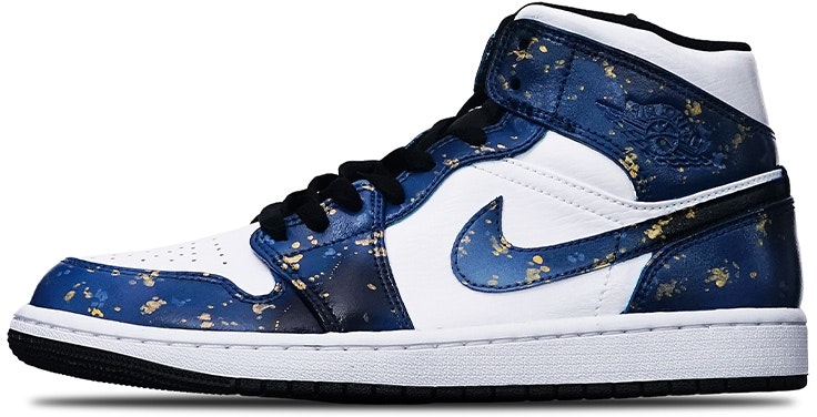 custom-shoes-air-jordan-1-mid-island-green-gradient-gold-chinese-style