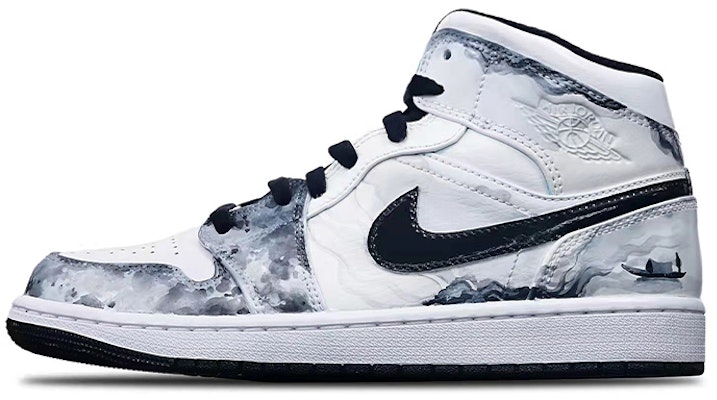 Zapatillas personalizadas Air Jordan 1 Mid 'Barco de Pesca Verde Isla' 554725-132(Teamone-女款国潮水墨渔舟Z) Buy Zapatillas personalizadas Air Jordan 1 Mid 'Barco de Pesca Verde Isla' 554725-132(Teamone-女款国潮水墨渔舟Z)