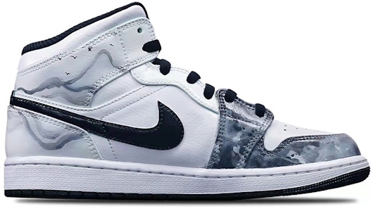 Zapatillas personalizadas Air Jordan 1 Mid 'Barco de Pesca Verde Isla' 554725-132(Teamone-女款国潮水墨渔舟Z) Order Zapatillas personalizadas Air Jordan 1 Mid 'Barco de Pesca Verde Isla' 554725-132(Teamone-女款国潮水墨渔舟Z)