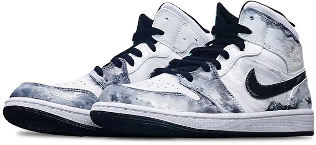 Zapatillas personalizadas Air Jordan 1 Mid 'Barco de Pesca Verde Isla' 554725-132(Teamone-女款国潮水墨渔舟Z) Lookbook Zapatillas personalizadas Air Jordan 1 Mid 'Barco de Pesca Verde Isla' 554725-132(Teamone-女款国潮水墨渔舟Z)