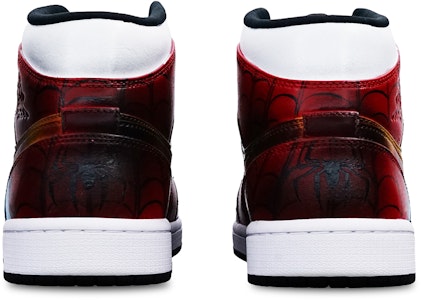 【定制球鞋】Jordan Air Jordan 1 Mid Island Green 動漫手繪 蜘蛛俠 中幫 復古籃球鞋 男款 紅白黃 Shop 【定制球鞋】Jordan Air Jordan 1 Mid Island Green 動漫手繪 蜘蛛俠 中幫 復古籃球鞋 男款 紅白黃