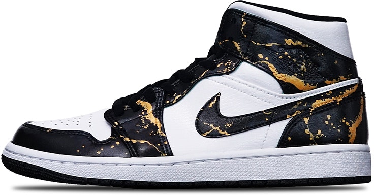 custom-shoes-air-jordan-1-mid-island-green-splatter-graffiti