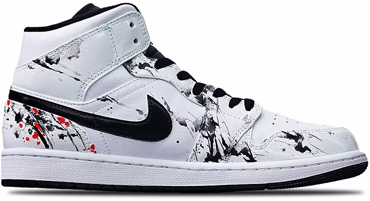 커스텀 에어 조던 1 미드 '아일랜드 그린 스플래터 매화' (71 characters) 554724-132(Teamone-男款泼墨梅花黑白红Z) Order 커스텀 에어 조던 1 미드 '아일랜드 그린 스플래터 매화' (71 characters) 554724-132(Teamone-男款泼墨梅花黑白红Z)