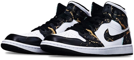 【定制鞋款】Air Jordan 1 Mid '岛屿绿色飞溅涂鸦' 554724-132(TeamT-男款泼墨涂鸦玫瑰金黑白) Lookbook 【定制鞋款】Air Jordan 1 Mid '岛屿绿色飞溅涂鸦' 554724-132(TeamT-男款泼墨涂鸦玫瑰金黑白)