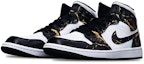 Lookbook 【定制鞋款】Air Jordan 1 Mid '岛屿绿色飞溅涂鸦' 554724-132(TeamT-男款泼墨涂鸦玫瑰金黑白)