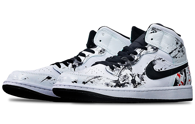 Lookbook Jordan 1 Mid "Verde Isla y Ciruelo" 554724-132(Teamone-男款泼墨梅花黑白红Z)