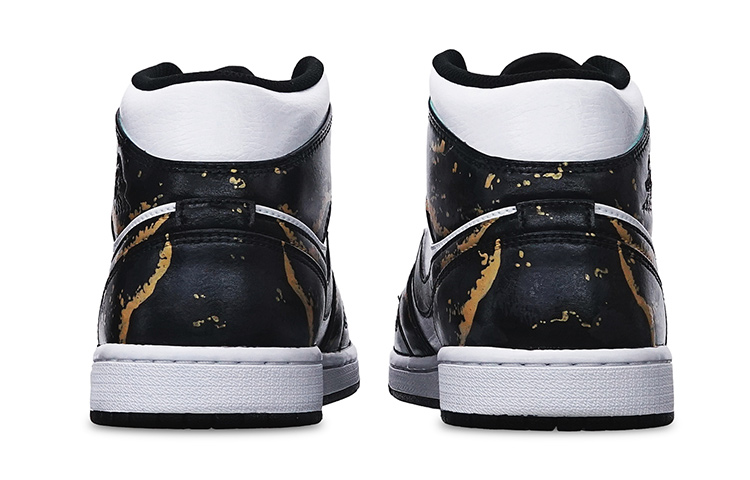 Shop [定制鞋款] Air Jordan 1 Mid '海岛绿飞溅 - 中国涂鸦' 554725-132-(TeamT-女款泼墨涂鸦)