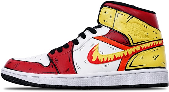 에어 조던 1 미드 '탄지로 섬세라믹' (Air Jordan 1 Mid 'Tanjiro Seoseuramik') 554724-132(Teamone-男款杏寿郎黄白红) Buy 에어 조던 1 미드 '탄지로 섬세라믹' (Air Jordan 1 Mid 'Tanjiro Seoseuramik') 554724-132(Teamone-男款杏寿郎黄白红)