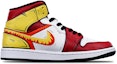Order 에어 조던 1 미드 '탄지로 섬세라믹' (Air Jordan 1 Mid 'Tanjiro Seoseuramik') 554724-132(Teamone-男款杏寿郎黄白红)