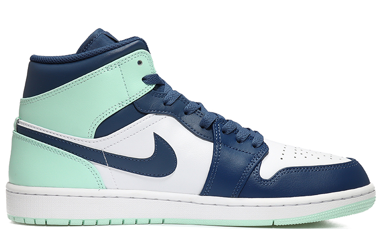 Order [Zapatillas Personalizadas] Air Jordan 1 Mid 'Ukiyo-e Azul Menta Japonés' 554724-413(Team10-赤日海浪男QD)