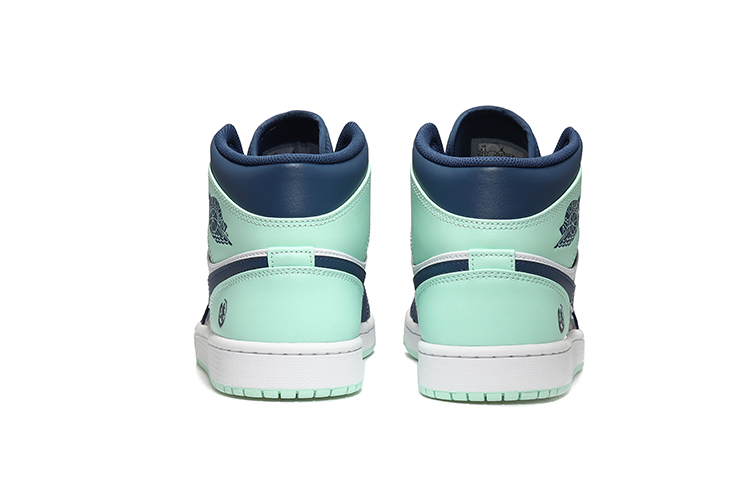 Purchase [Zapatillas Personalizadas] Air Jordan 1 Mid 'Ukiyo-e Azul Menta Japonés' 554724-413(Team10-赤日海浪男QD)