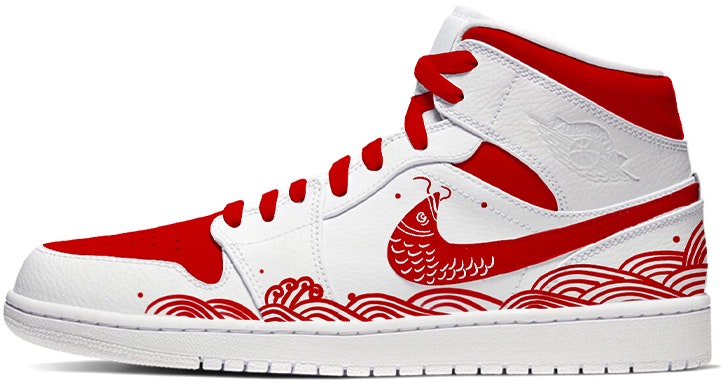 custom-shoes-air-jordan-1-mid-jianzhi-spray-fish-leaping-over-the-dragon-gate