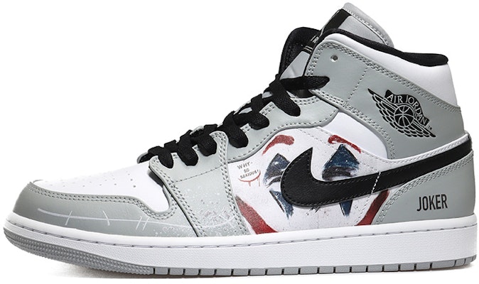 커스텀 에어 조던 1 미드 '조커 그레이-화이트' 554724-092(Team10-小丑男烟灰QD) Buy 커스텀 에어 조던 1 미드 '조커 그레이-화이트' 554724-092(Team10-小丑男烟灰QD)