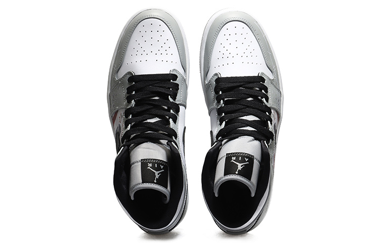 Shop [定制鞋款] Air Jordan 1 Mid '小丑灰白' 554724-092(Team10-小丑男烟灰QD)