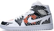 Buy 【訂製球鞋】 Jordan Air Jordan 1 Mid 野鶴製造 賀歲款 錦鯉陰陽 立體魚鱗 中幫 復古籃球鞋 男款 紅黑白