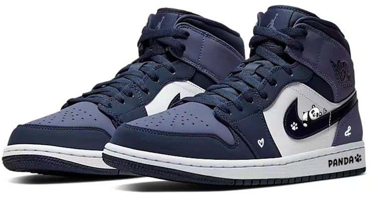 커스텀 에어 조던 1 미드 '샌디드 퍼플 팬더' 554724-445-460480 Lookbook 커스텀 에어 조던 1 미드 '샌디드 퍼플 팬더' 554724-445-460480