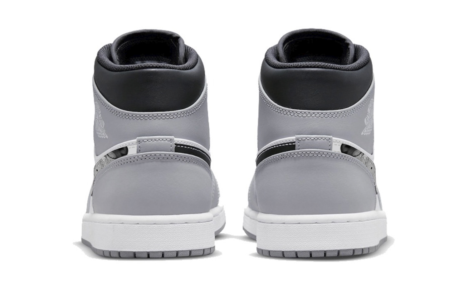 Shop [定制鞋] Air Jordan 1 Mid '浅烟灰 - 山水' 554724-078-453028