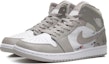 Lookbook 【定製球鞋】Air Jordan 1 Mid “Linen“ 虎山行 水墨畫 山水畫 中國風 新中式 新年禮物 麻布奶油 復古籃球鞋 男款 灰白