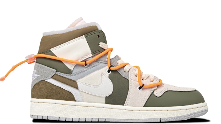 【定制球鞋】 Jordan Air Jordan 1 Mid 愛與和平 簡約圖案 中幫 復古籃球鞋 男款 米綠灰 Order 【定制球鞋】 Jordan Air Jordan 1 Mid 愛與和平 簡約圖案 中幫 復古籃球鞋 男款 米綠灰