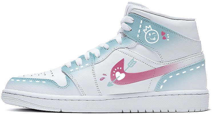 custom-shoes-air-jordan-1-mid-love-letter