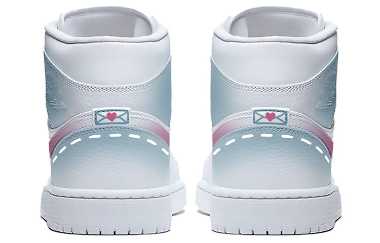 Lookbook [カスタムシューズ] エア ジョーダン 1 ミッド 'ラブレター' 554724-130(TeamE-男款给你的小情书喷绘)