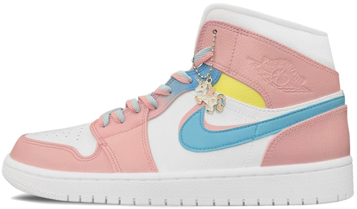 custom-shoes-air-jordan-1-mid-macaron-blue-pink-custom