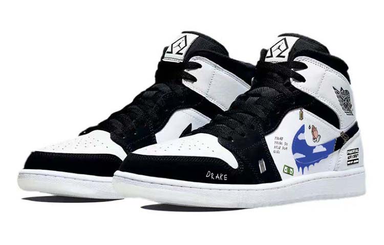 Lookbook 【訂製球鞋】 Jordan Air Jordan 1 英倫風美式 魔法學校 魔法貓頭鷹 熊貓 中筒 復古籃球鞋 男款 黑白